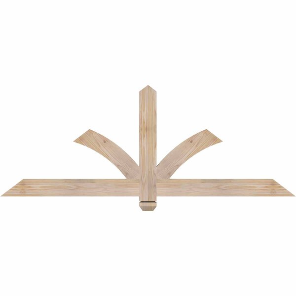 Ekena Millwork Redmond Smooth Timber Gable Bracket, Douglas Fir, 60"W x 22"H x 1 1/2"D x 3 1/2"F, 9/12 Pitch GBW060X22X0204RED00SDF - main